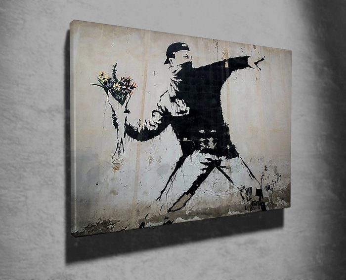 Wallity Lienzo Decorativo Banksy WY18 70 x 100 cm